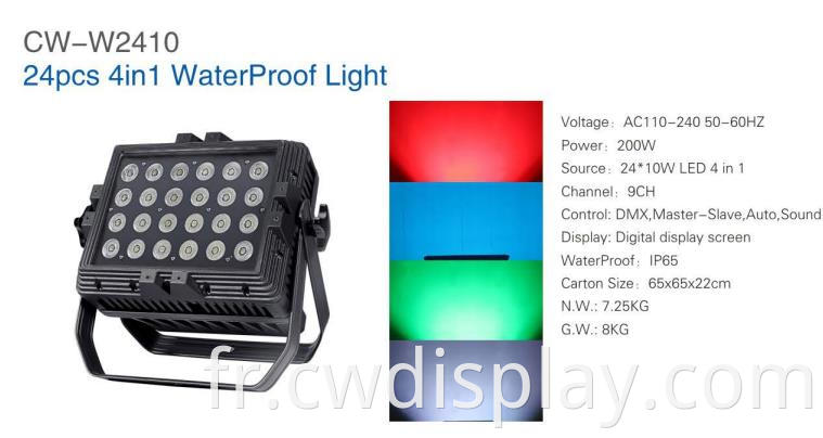 24pcs 4in1 waterproof wall wash light